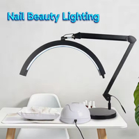 Lampe LED demi-lune 30W à intensité variable, idéale pour le nail art, les extensions de cils, le maquillage, les tatouages et les soins de la peau – Meilleure vente