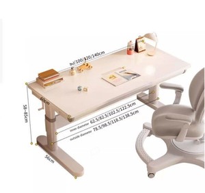 Bureau d'étudiant moderne en bois réglable en hauteur pour l'école Assemblage facile Chambre à coucher Table d'étude et de jeu pour enfants