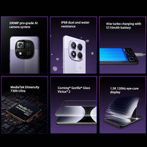 โทรศัพท์รุ่น Original for Note 14 Pro 5G พร้อมชิปประมวลผล Dimensity 7300-Ultra/แบตเตอรี่ 5500mAh ชาร์จไว 45W/หน้าจอ 6.67 นิ้ว ความละเอียด 1.5K - Product Image 2