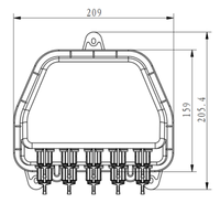 Répartiteur de Fibre Optique Mini SC 10 Cœurs 10 Ports Étanche de Haute Qualité à Bas Prix pour Boîtier de Distribution de Fibre Optique