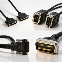 Kabel SCSI 36Pin MDR Male dengan Pelindung Tembaga, Kabel Encoder Servo, Harness 36P Micro-D untuk Perakitan CNC Drive