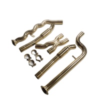 Tuyau d'échappement intermédiaire de 70 mm à longueur égale pour BMW M2 G87 S58 3.0T en alliage de titane plaqué or