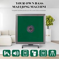 Table de Mahjong Électrique Pliable Topperfun Moderne Entièrement Automatique pour 4 Joueurs avec Roues, Prise US AC110-120V, Usage Domestique