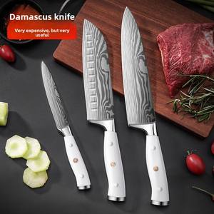 Juego <span class=keywords><strong>de</strong></span> cuchillos Santoku <span class=keywords><strong>de</strong></span> <span class=keywords><strong>chef</strong></span> con patrón <span class=keywords><strong>de</strong></span> Damasco <span class=keywords><strong>de</strong></span> 8 pulgadas, cabeza <span class=keywords><strong>de</strong></span> acero doble con mango <span class=keywords><strong>de</strong></span> ABS, colección <span class=keywords><strong>de</strong></span> cuchillos <span class=keywords><strong>de</strong></span> cocina <span class=keywords><strong>de</strong></span> acero inoxidable - Product Image 2