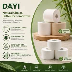 Vente directe d'usine de <span class=keywords><strong>papier</strong></span> toilette en fibre de bambou souple à trois couches sans plastique, rouleaux standard, vente en gros de rouleaux de <span class=keywords><strong>papier</strong></span> toilette - Product Image 5