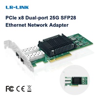 Carte réseau LRLink Fiber Intel E810 LRES1021PF-2SFP28, 2 ports PCIe V4.0x8, adaptateur réseau Ethernet, serveur interne filaire, en stock