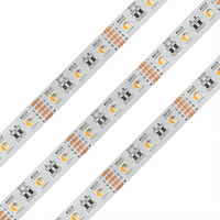 Bande LED à pixels RGBW ultra-mince de 5,5 mm de largeur SK6812 DC5V 60 LED IP20 pour éclairage de vitrine à espacement étroit, décoration commerciale
