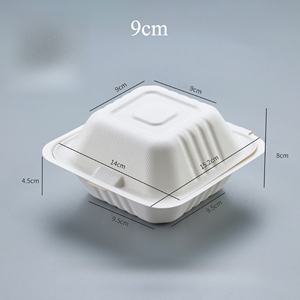 Kotak Makanan Sekali Pakai Tahan Air Ramah Lingkungan dari Kertas Kraft dengan Bahan Daur Ulang, Kotak <span class=keywords><strong>Burger</strong></span> & Sushi dari Pulp Cetak - Product Image 2