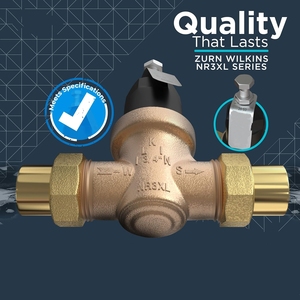 <span class=keywords><strong>Wilkins</strong></span> 1-NR3XLDU 1 "NR3XL Réducteur de pression d'eau avec double union FNPT 25-75 PSI Sans plomb - Product Image 5