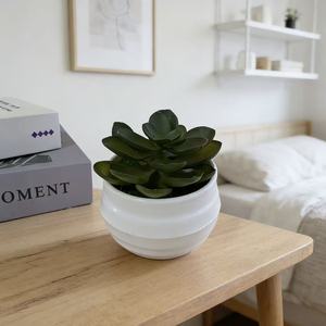 Plante succulente artificielle en pot, verdure artificielle pour la décoration intérieure de la maison, du bureau, du café, de l'hôtel - Product Image 3