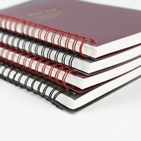 Cahier à spirale en option Choisissez A5 B5 ou A6 80 feuilles Couverture PP étanche avec reliure à spirale en métal Design plat ouvert