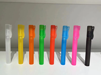 Flacon pulvérisateur de parfum vide, portable, de voyage, 5 ml, 10 ml, 15 ml, rechargeable, coloré, en PET, rond, en plastique