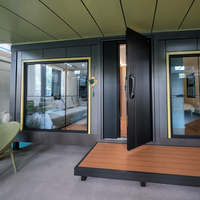 Maison préfabriquée en conteneur de 20 pieds, cabane modulaire isolée pour jardin, maison d'hôtes, bureau, studio