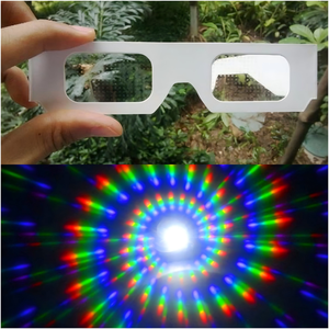 Occhiali di diffrazione in <span class=keywords><strong>carta</strong></span> 13500 linee, serie spirale, cuore, fiocco di neve, Natale e altri modelli olografici - Product Image 5