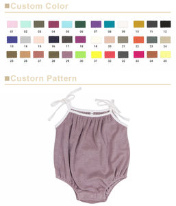 Tutine Unisex a forma di lanterna per bambini vestiti di spugna per bambini con bottone a pressione vestiti per bambina vestiti ODM estate canotta per neonati - Product Image 5