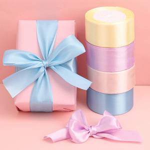 Cinta de satén de 4 cm de ancho, color sólido, tejida, para decoración de regalos, material artesanal para hacer lazos de flores DIY. - Product Image 2