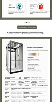Mini-ascenseur domestique en acier inoxydable de 250 kg, certifié CE ISO, pour villa à 2 étages |   Ascenseur résidentiel au design moderne, vente directe d'usine