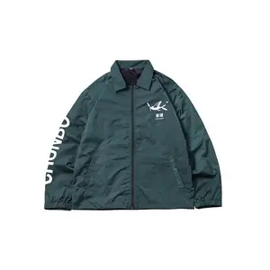 Classic Windbreaker Custom Your Own Logo Outdoor Jackets Men Nylon Coaches Jacket