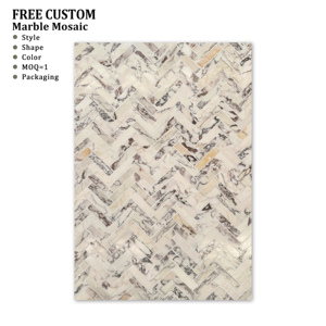 Mosaico <span class=keywords><strong>de</strong></span> Mármol Blanco y Verde SUCCESS SS016, Alfombra <span class=keywords><strong>de</strong></span> Piso Verde Claro, Decoración <span class=keywords><strong>de</strong></span> Interiores para el Hogar, Mármol con Diseño <span class=keywords><strong>de</strong></span> Flores <span class=keywords><strong>de</strong></span> Margarita, Personalizable - Product Image 1