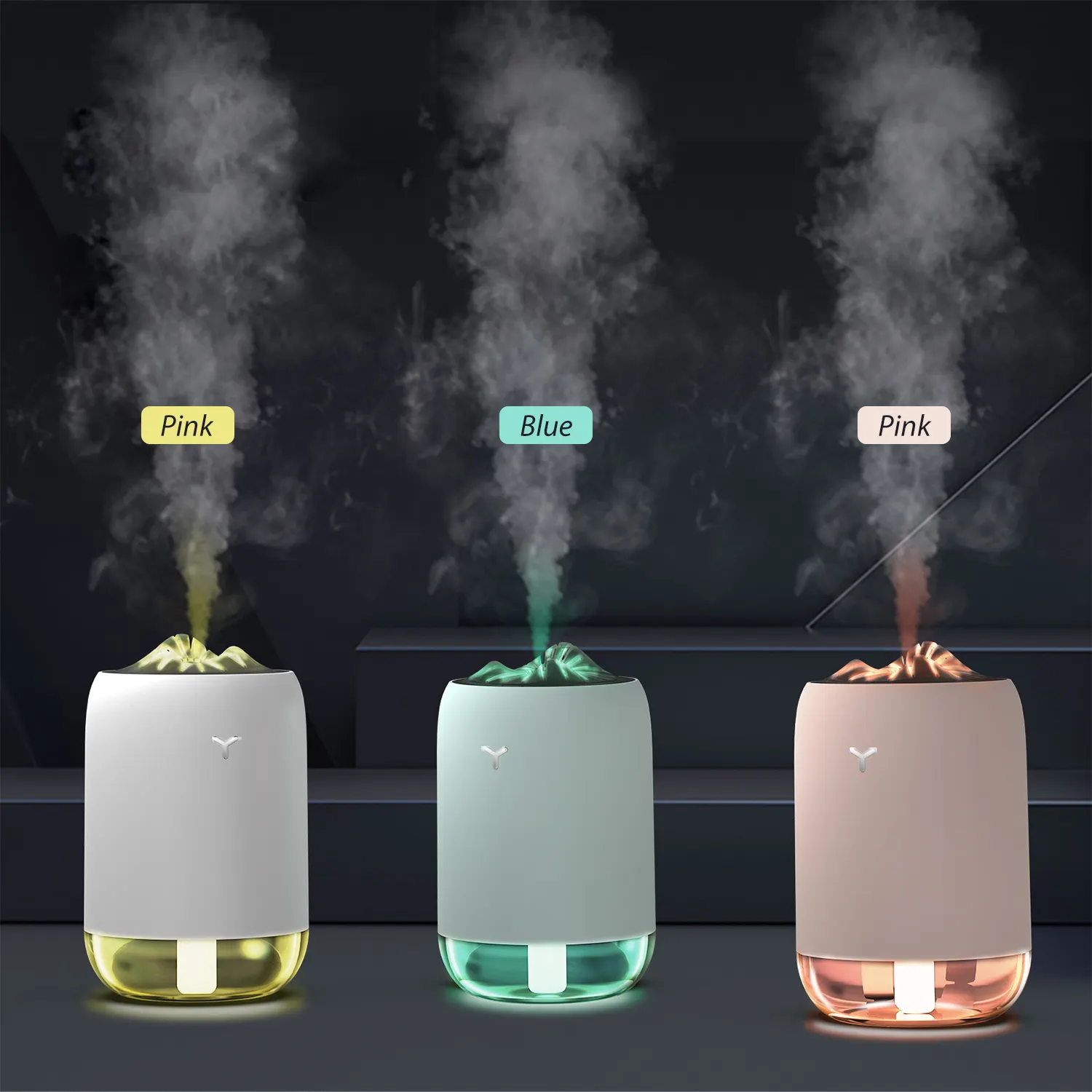 260ml Nebel Luftbe feuchter Luftbe feuchter Ätherisches Öl Diffusor Tragbares LED Nachtlicht Leises USB Mini Hotel Luftbe feuchter Spray