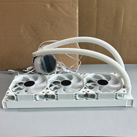 SMD-360-TCB/W Nuevo Enfriador Líquido 360 AIO con Pantalla de Temperatura, Bomba Doble, Alta Eficiencia, Ventilador ARGB para Enfriamiento de CPU