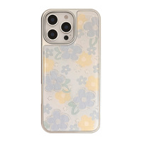Coque de téléphone en époxy effet peinture à l'huile dorée pour iPhone 16, 16 Pro Max/Plus/Pro, 15, 15 Pro Max/Plus/Pro, 14 Pro Max/Plus/Pro, 14, 13, 13 Pro Max, 13 Pro, 12, 11