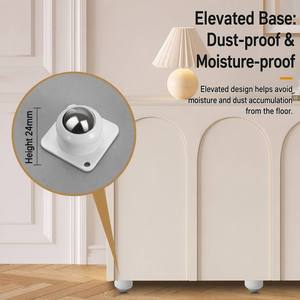 Roulettes universelles auto-adhésives sans perçage, pivotantes à 360 degrés, mini-roues en acier inoxydable pour boîte de rangement, poubelle, meubles - Product Image 3