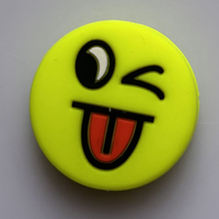 Amortisseur de choc personnalisé pour raquette de padel en caoutchouc avec visage souriant, haute élasticité, logo personnalisé