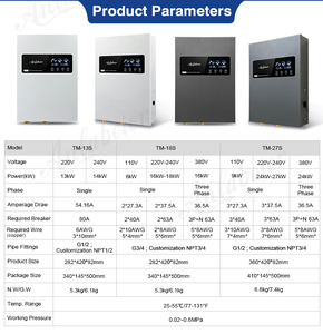 Calentador de agua trifásico de 380v, 24kw/27kw, control táctil, temperatura ajustable, ducha eléctrica de alta eficiencia para Europa. - Product Image 3