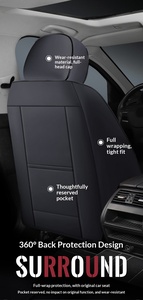 Housses de siège auto en cuir Nappa bleu saphir avec support lombaire, compatibles airbag, toutes saisons, ajustement universel pour <span class=keywords><strong>Ford</strong></span> <span class=keywords><strong>Fiesta</strong></span> <span class=keywords><strong>2018</strong></span>-2025 - Product Image 5