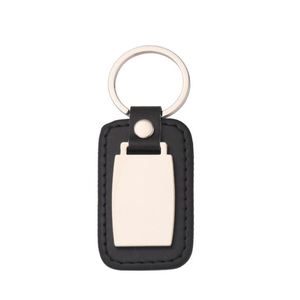 Llavero de Metal Personalizado con Impresión por Sublimación UV de Doble Cara, Llavero de Cuero PU Rectangular con Logotipo Personalizado - Product Image 1