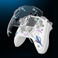 Control Inalámbrico Inteligente AD220 con Pantalla, Joystick con 3 Modos para Switch, P4, iOS, Android, PC, TV, Gamepad Programable con Botones Traseros