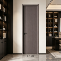 Porte intérieure en MDF à lignes horizontales minimalistes et élégantes, finition CPL contemporaine, insonorisée, ignifuge, écologique, chambre à coucher, salon