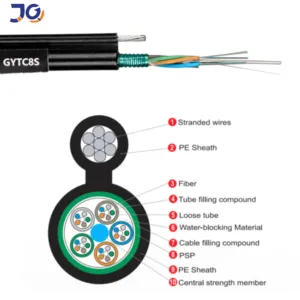 OEM ODM GYTC8S GYFTC8S G652D 12 24 48 Cores Figure 8 Fiber Optical Cable 2KM/Drum