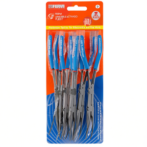 Fervi Long Double-Jointed <b>Pliers</b> <b>Set</b> 3-Piece Precision Tool For Electronics And Fine Work - Product Image 2