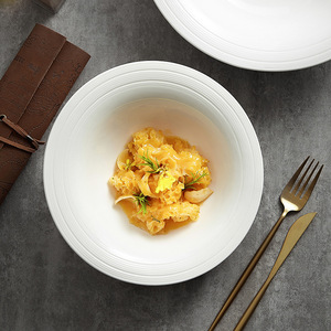 Bol à salade en céramique surélevé et incliné, origine Quanzhou, grande valeur esthétique, grande taille pour légumes, vaisselle de style japonais - Product Image 4