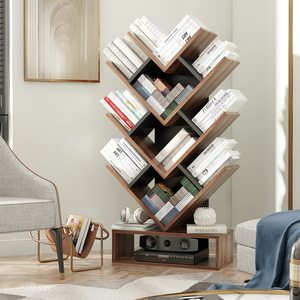 Simple <b>tree</b>-shaped bookshelf, floor-<b>standing</b> storage rack, bedroom bookshelf, living room storage rack, multi-layer creative - Product Image 2