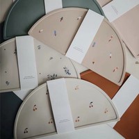 Silikon Tischset für Kinder Neueste kunden spezifische Farbe tragbare Fütterung sset Silikon Baby Esstisch matten