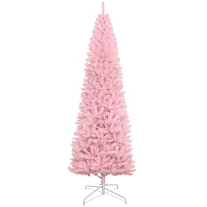 <span class=keywords><strong>HOMCOM</strong></span> <span class=keywords><strong>Sapin</strong></span> <span class=keywords><strong>de</strong></span> <span class=keywords><strong>Noël</strong></span> artificiel mince non éclairé <span class=keywords><strong>de</strong></span> 2,4 m avec 1168 pointes <span class=keywords><strong>de</strong></span> branches réalistes, personnalisé, écologique, rose - Product Image 2