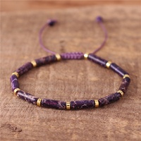 Bracelet délicat en perles de pierre naturelle jaspe impérial et turquoise, style bohème, 4*13mm, bijoux de mode bohème, vente en gros, dropshipping