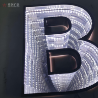 Letras LED Acrílicas 3D Personalizadas con Efecto de Ilusión de Espejo Abisal