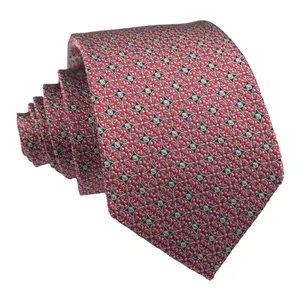 Cravates jacquard de luxe pour hommes Cravates personnalisées en soie tissée à 7 plis