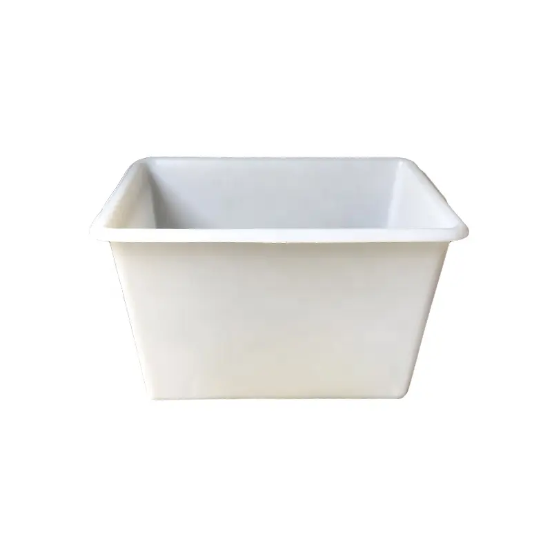 Food Grade Rectangular Tote Bins Nestable Roto Plastic Vitub Tubs For Spinning Textiles laundries