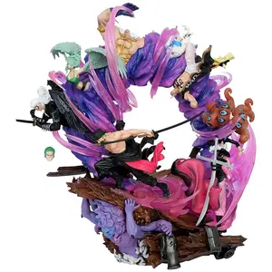 Figura de anime de vendas diretas da fábrica, modelo de brinquedo substituível, peça única, figura de ação Zoro, peça de combate