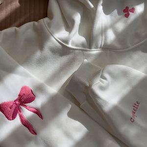 2025 Winter Heavy Weight Knitted 100% Cotton Embroidery Puff Print Front <b>Hip</b> Hop ODM Hoodies Multiple Colors Casual High Quality - Product Image 1