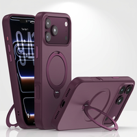 Étui de téléphone magnétique rotatif à 360° pour iPhone 18 17 Pro Max, en PC et TPU givré, antichoc, fin, vente en gros OEM