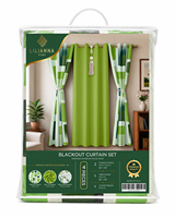 En stock : Ensemble de 4 rideaux à œillets géométriques pour salon
