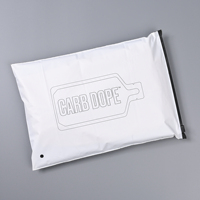 Sacs refermables réutilisables avec logo de marque de vêtements personnalisés, pochette pour l'emballage des vêtements, sacs refermables en plastique givré