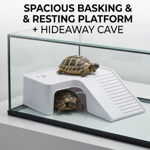 Escondite/Cueva Especial para Tortugas y Reptiles - Refugio Rectangular <span class=keywords><strong>de</strong></span> PP Duradero para Tortugas, Ideal para Tomar el Sol y Escalar, Suministros para Anfibios - Product Image 1