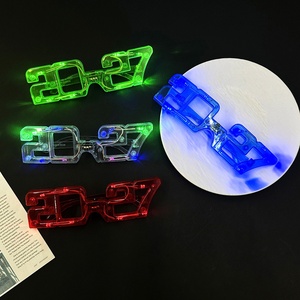 Occhiali Luminosi per Festa di <span class=keywords><strong>Capodanno</strong></span> 2027, Occhiali da Sole in Plastica con LED per Silvesteri, Bar e Feste Serali, Occhiali Lampeggianti - Product Image 3